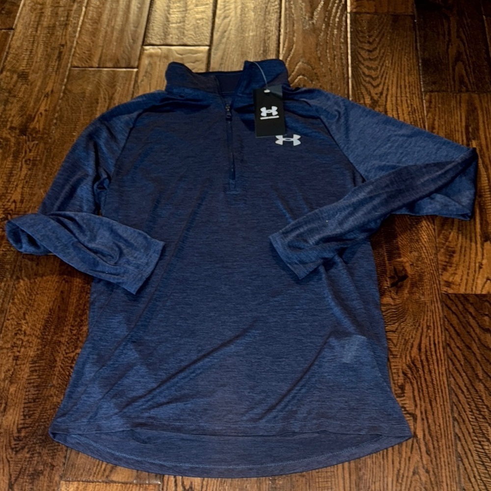 Under Armour Blue Tech 2.0 1/2 Zip Long Sleeve Shirt